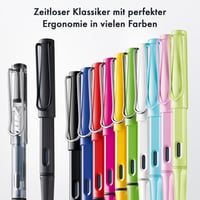 Plniace pero Lamy Safari, hrot M, atramentová bombička T10 modrá - svetloružové 7