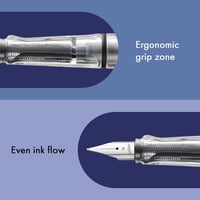 Lamy Safari Vista töltőtoll - F hegyméret, átlátszó - kék T10 patronnal 3