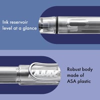 Lamy Safari Vista töltőtoll - F hegyméret, átlátszó - kék T10 patronnal 4