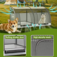 Cușcă pliabilă pentru animale de companie Lanbent, pentru 2 pisici sau câini de talie mică, impermeabilă, lavabilă, 100x50x50 cm, pentru călătorii și picnic 5