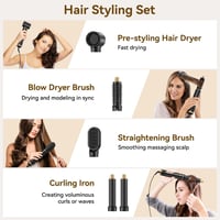 Lanboo 5 az 1-ben Airstyler szett 1000W - Hajszárító, Göndörítő, Egyenesítő 5
