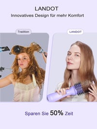 LANDOT 3 az 1-ben ionos meleg levegős hajszárító kefe frizz ellen 2