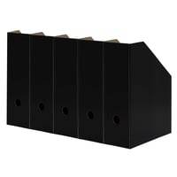 LANDRÉ Suport documente vertical A4, carton rezistent, lățime 10,5 cm, negru, 5 buc. 1