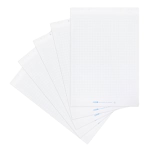 LANDRÉ Flipchart papir na kvadratiće, 20 listova/blok, 6 rupa, 5 blokova/paket