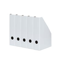 LANDRÉ Zakladač A4, pevný kartón, šírka 7 cm, biely, balenie 5 ks 1