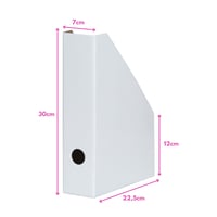 LANDRÉ Zakladač A4, pevný kartón, šírka 7 cm, biely, balenie 5 ks 2