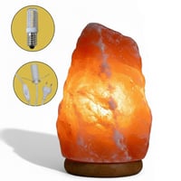 LANDSTER Soľná kryštálová lampa, prírodná ružová himalájska soľná nočná lampa, stolová lampa z pakistanskej soľnej bane, 2-3 kg 2