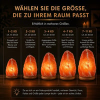 LANDSTER Soľná kryštálová lampa, prírodná ružová himalájska soľná nočná lampa, stolová lampa z pakistanskej soľnej bane, 2-3 kg 6