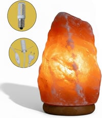LANDSTER Soľná kryštálová lampa, prírodná ružová himalájska soľná nočná lampa, stolová lampa z pakistanskej soľnej bane, 2-3 kg 9