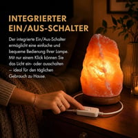 LANDSTER Soľná kryštálová lampa, prírodná ružová himalájska soľná nočná lampa, stolová lampa z pakistanskej soľnej bane, 2-3 kg 5