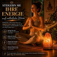 LANDSTER Soľná kryštálová lampa, prírodná ružová himalájska soľná nočná lampa, stolová lampa z pakistanskej soľnej bane, 2-3 kg 7