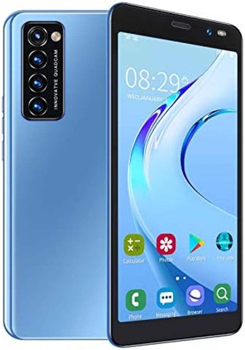 LANDVO Rino4 Pro Okostelefon, 5.45" HD Kijelző, Arcfelismerés, Dupla SIM, 4GB+512MB, Quad Kamera, Android, Bővíthető 128GB, Kék