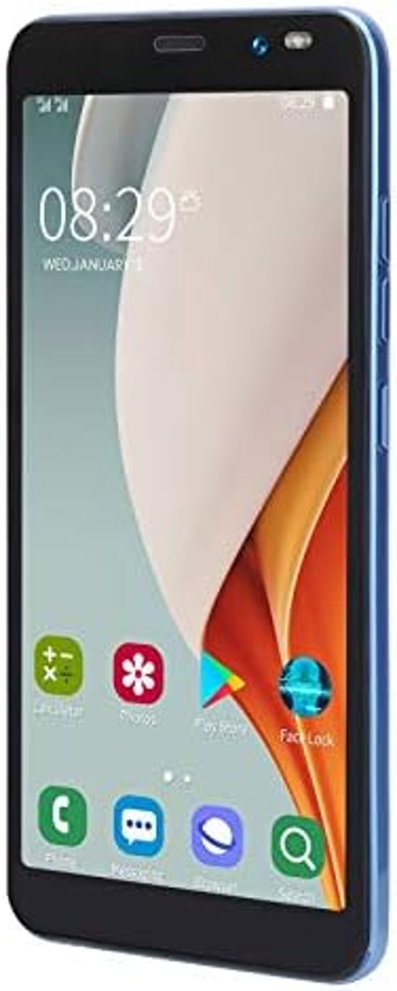 LANDVO Rino4 Pro Okostelefon, 5.45" HD Kijelző, Arcfelismerés, Dupla SIM, 4GB+512MB, Quad Kamera, Android, Bővíthető 128GB, Kék
