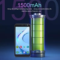 LANDVO Rino4 Pro Okostelefon, 5.45" HD Kijelző, Arcfelismerés, Dupla SIM, 4GB+512MB, Quad Kamera, Android, Bővíthető 128GB, Kék 5