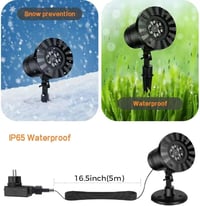 Langubaby LED Hópehely Projektor Kültéri Karácsony Vízálló IP65 Kék Fehér 4