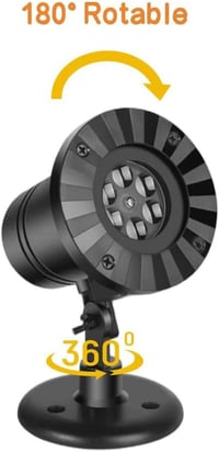 Langubaby LED Hópehely Projektor Kültéri Karácsony Vízálló IP65 Kék Fehér 6