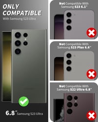 Nárazuvzdorný kryt Lanhiem pre Samsung S23 Ultra 5G, 360-stupňový otočný stojan, modrý, vrátane 1 ochrannej fólie 2