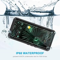 Husă rezistentă la apă Lanhiem pentru Google Pixel 6 Pro IP68, protecție 360°, cu folie de protecție ecran integrată - negru 2