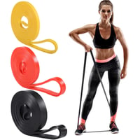 Lanjue Fitness Súprava odporových gúm 3 ks, 3 veľkosti, posilňovacie gumy na zhyby, silový tréning, jóga, powerlifting, červená, čierna, žltá 1