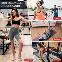 Lanjue Fitness Súprava odporových gúm 3 ks, 3 veľkosti, posilňovacie gumy na zhyby, silový tréning, jóga, powerlifting, červená, čierna, žltá 7