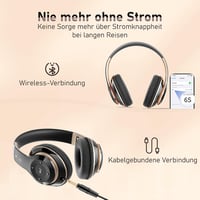 Lankey Sound Bluetooth fejhallgató 6 EQ móddal, 65 óra akkumulátor, HD mikrofon, FM, SD/TF 5