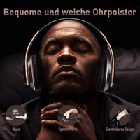 Lankey Sound Bluetooth fejhallgató 6 EQ móddal, 65 óra akkumulátor, HD mikrofon, FM, SD/TF 2