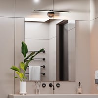 Lampă LED pentru oglinda de baie LANMOU 41 cm, negru, IP44, variator tactil 5