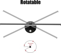 Lampă LED pentru oglinda de baie LANMOU 41 cm, negru, IP44, variator tactil 2