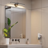 Lampă LED pentru oglinda de baie LANMOU 41 cm, negru, IP44, variator tactil 4