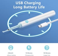 LANMOU Fülzsír Eltávolító Otoszkóp Kamerával, 1080P HD Fültisztító 6 LED Világítással, 4 Szilikon Kanállal, IP67 Vízálló iPhone Android iPad 3