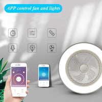 LANMOU Modern Mennyezeti Ventilátor Lámpával, Távirányítós LED Dimmelhető Szürke 7