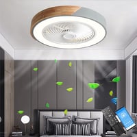 LANMOU Modern Mennyezeti Ventilátor Lámpával, Távirányítós LED Dimmelhető Szürke 1
