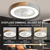 LANMOU Modern Mennyezeti Ventilátor Lámpával, Távirányítós LED Dimmelhető Szürke 3