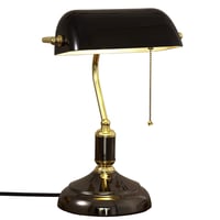 LANMOU Retro stolna lampa s crnim staklenim sjenilom - Vintage bankarska lampa s poteznim prekidačem, antikna knjižničarska noćna lampa za spavaću sobu 1