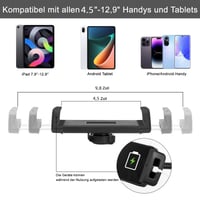 Stojan na tablet LanPavilion na podlahu, s flexibilným husím krkom, otočný o 360 stupňov, pre iPad, Samsung, Kindle a telefóny s uhlopriečkou 4,7 – 13 palcov, na používanie bez pomoci rúk 5