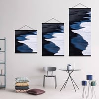 Magnetický rám na plagáty Lanpn B1 70x100 cm a 70x50 cm, prírodné drevo, čierny závesný rám na plagáty, 2 ks 5