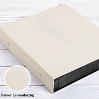 Lanpn fotoalbum za fotografije 11x15 i 11,5x15 cm, veliki album s navlakama za 600 fotografija, platneni uvez, za okomite i vodoravne slike, bež 3