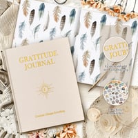 Jurnal de recunoștință Lanpn pentru bărbați și femei, jurnal de recunoștință și mindfulness pe 4 luni, carte de recunoștință de 5 minute, 20x23 cm, bej, în limba engleză 2