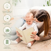 Lanpn Hello Baby 5 éves babanapló lányoknak fiúknak, vászonkötés babakönyv 154 oldal - Englisch, Beige 6