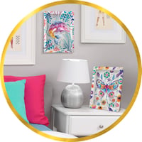 Set de mozaic cu paiete Lansay Collection Delfin pentru copii de la 7 ani - Tablou strălucitor DIY cu ramă, paiete colorate și ace - decorațiune creativă pentru cameră 4