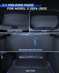 LANTU Tesla Model 3 2024-2026 gumiszőnyeg szett 8 részes TPE vízálló 3