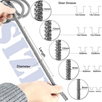 LANUCN Kályha Tömítőzsinór 12mm x 2,5m Tűzálló Kaminhoz Végzárakkal 2
