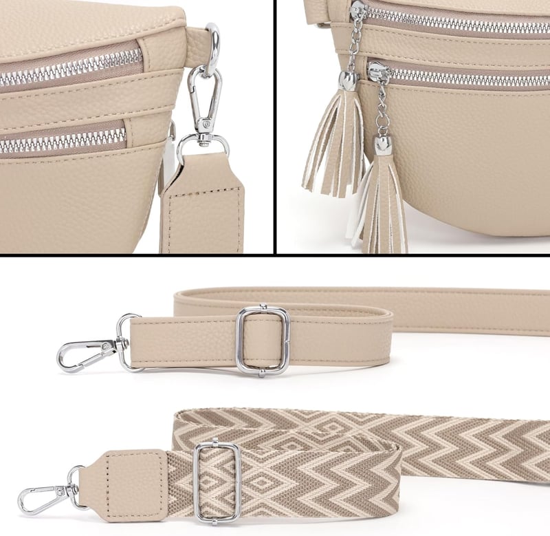 LANXINGLUO női crossbody táska kreditkártyatartóval, khaki színű válltáska