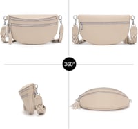 LANXINGLUO női crossbody táska kreditkártyatartóval, khaki színű válltáska 6