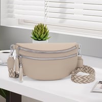 LANXINGLUO női crossbody táska kreditkártyatartóval, khaki színű válltáska 2