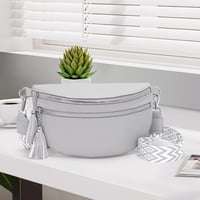 LANXINGLUO női crossbody táska kreditkártyatartóval világosszürke 2