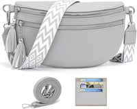 LANXINGLUO női crossbody táska kreditkártyatartóval világosszürke 1