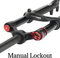 LANXUANR 27.5 Colos Magnesium Teleszkóp Kerékpár Villa 100mm Levegős Felfüggesztés 6