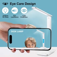 Stolná LED lampa LAOPAO s funkciou stmievania, bezdrôtovým nabíjaním a hodinami, 34 cm 6