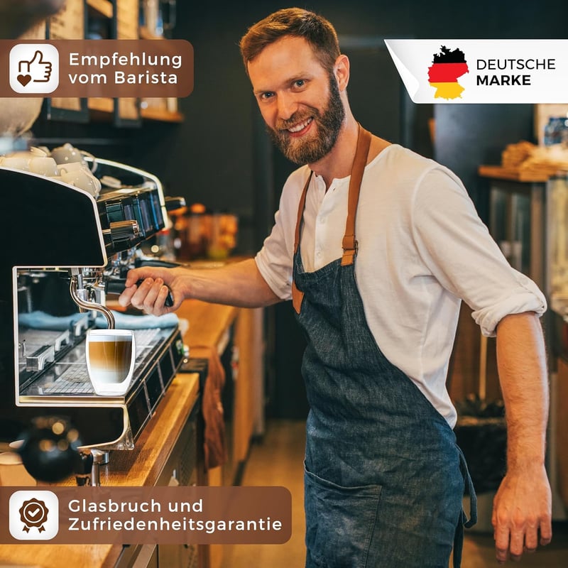 LAPRESO Latte Macchiato pohár szett 6 db 350 ml dupla falú boroszilikát